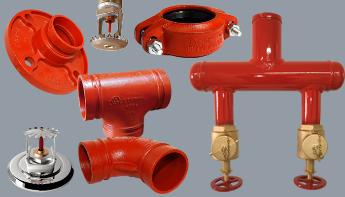ferretería, industria, válvulas Compuerta, válvulas mariposa hierro dúctil extremos ranurados, válvulas de diluvio, válvulas reductoras de presión, tuberías en acero con extremos ranurados, rociadores, hidrantes, gabinetes Tipo I, II, III en acero inoxidable y acero carbón, accesorios hierro dúctil extremos ranurados, detectores de calor, detectores de llamas, sistemas de alarma para alertar a las personas en caso de un incendio, extintores de incendios